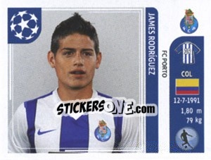 Figurina James Rodriguez - UEFA Champions League 2011-2012 - Panini