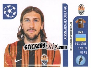 Cromo Dmytro Chygrynskiy - UEFA Champions League 2011-2012 - Panini