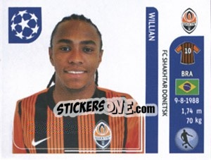 Sticker Willian - UEFA Champions League 2011-2012 - Panini