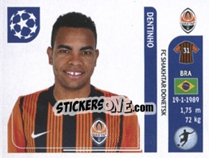 Sticker Dentinho - UEFA Champions League 2011-2012 n. 443 - Panini