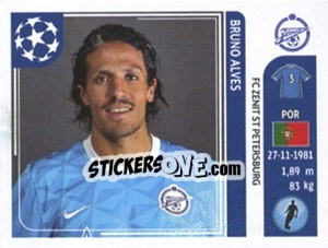 Sticker Bruno Alves - UEFA Champions League 2011-2012 - Panini
