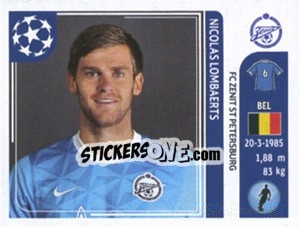 Sticker Nicolas Lombaerts - UEFA Champions League 2011-2012 - Panini