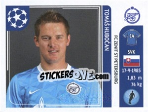 Sticker Tomas Hubocan - UEFA Champions League 2011-2012 - Panini