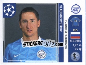 Sticker Vladimir Bystrov - UEFA Champions League 2011-2012 n. 458 - Panini