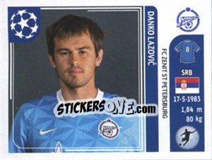 Cromo Danko Lazovic - UEFA Champions League 2011-2012 - Panini