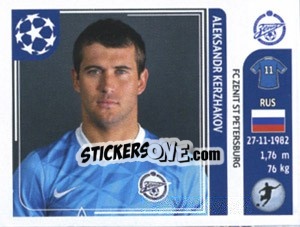 Sticker Aleksandr Kerzhakov - UEFA Champions League 2011-2012 - Panini