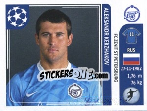 Cromo Aleksandr Kerzhakov - UEFA Champions League 2011-2012 - Panini