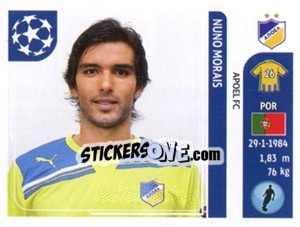 Cromo Nuno Morais - UEFA Champions League 2011-2012 - Panini