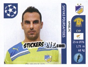 Sticker Savvas Poursaitides - UEFA Champions League 2011-2012 - Panini