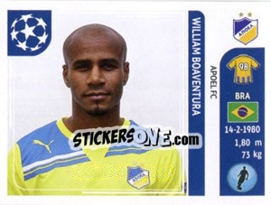 Sticker William Boaventura - UEFA Champions League 2011-2012 - Panini