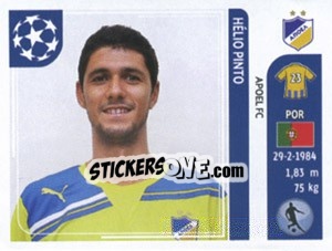 Sticker Helio Pinto - UEFA Champions League 2011-2012 n. 472 - Panini