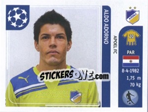 Sticker Aldo Adorno - UEFA Champions League 2011-2012 - Panini