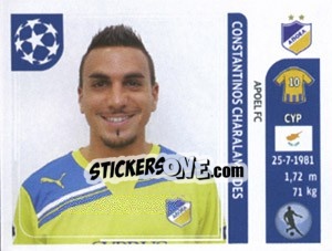 Sticker Constantinos Charalambides - UEFA Champions League 2011-2012 n. 475 - Panini