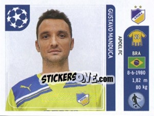 Sticker Gustavo Manduca - UEFA Champions League 2011-2012 - Panini