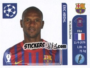 Sticker Eric Abidal - UEFA Champions League 2011-2012 n. 485 - Panini