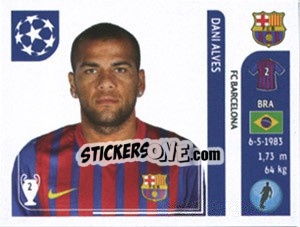 Sticker Dani Alves - UEFA Champions League 2011-2012 n. 486 - Panini