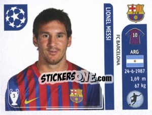 Sticker Lionel Messi - UEFA Champions League 2011-2012 - Panini