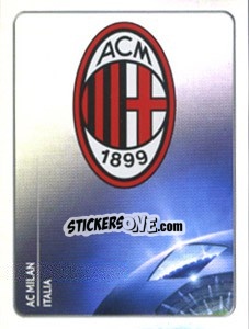 Sticker AC Milan Badge - UEFA Champions League 2011-2012 n. 498 - Panini