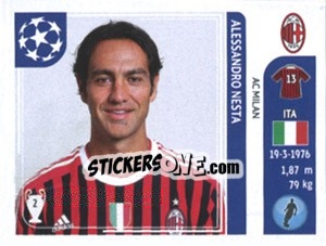 Sticker Alessandro Nesta - UEFA Champions League 2011-2012 n. 500 - Panini