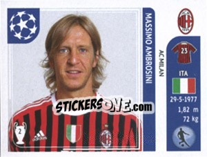 Sticker Massimo Ambrosini - UEFA Champions League 2011-2012 n. 505 - Panini