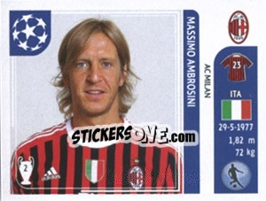 Figurina Massimo Ambrosini - UEFA Champions League 2011-2012 - Panini