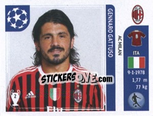 Sticker Gennaro Gattuso - UEFA Champions League 2011-2012 - Panini