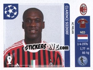 Sticker Clarence Seedorf - UEFA Champions League 2011-2012 n. 510 - Panini