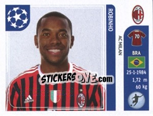 Sticker Robinho - UEFA Champions League 2011-2012 n. 512 - Panini