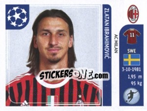 Cromo Zlatan Ibrahimovic - UEFA Champions League 2011-2012 - Panini