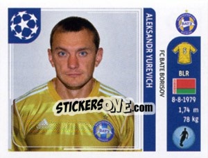 Cromo Aleksandr Yurevich - UEFA Champions League 2011-2012 - Panini