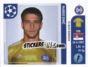 Sticker Marko Simic - UEFA Champions League 2011-2012 n. 518 - Panini