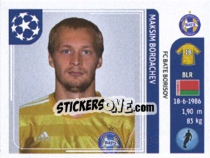 Sticker Maksim Bordachev - UEFA Champions League 2011-2012 - Panini