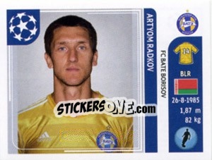 Sticker Artyom Radkov - UEFA Champions League 2011-2012 - Panini