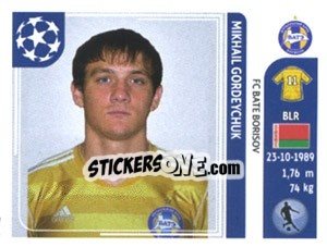 Sticker Mikhail Gordeychuk - UEFA Champions League 2011-2012 - Panini