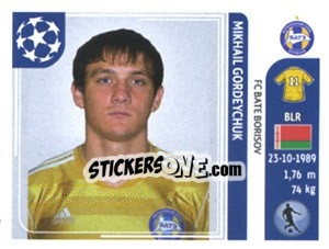 Sticker Mikhail Gordeychuk - UEFA Champions League 2011-2012 n. 523 - Panini