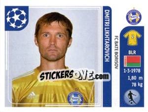 Sticker Dmitri Likhtarovich - UEFA Champions League 2011-2012 - Panini