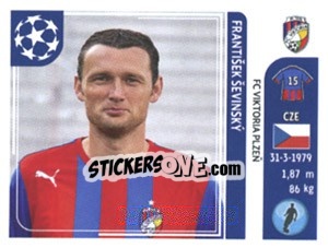 Sticker Frantisek Sevinsky - UEFA Champions League 2011-2012 n. 537 - Panini