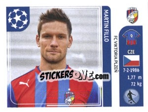 Figurina Martin Fillo - UEFA Champions League 2011-2012 n. 544 - Panini