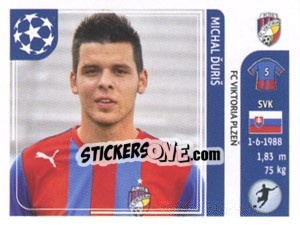 Sticker Michal Ďuriš - UEFA Champions League 2011-2012 n. 547 - Panini
