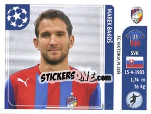 Sticker Marek Bakos - UEFA Champions League 2011-2012 n. 548 - Panini