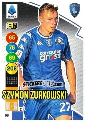 Sticker Szymon Zurkowski - Calciatori 2021-2022. Adrenalyn XL n. 68 - Panini