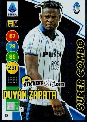 Sticker Duván Zapata - Calciatori 2021-2022. Adrenalyn XL n. 18 - Panini