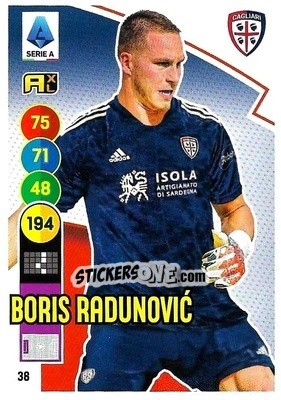 Figurina Boris Radunovic - Calciatori 2021-2022. Adrenalyn XL - Panini