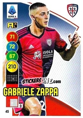 Figurina Gabriele Zappa - Calciatori 2021-2022. Adrenalyn XL - Panini