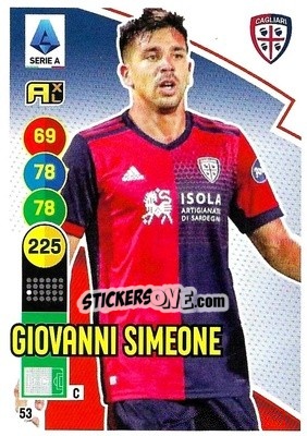 Figurina Giovanni Simeone - Calciatori 2021-2022. Adrenalyn XL - Panini
