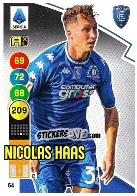 Figurina Nicolas Haas - Calciatori 2021-2022. Adrenalyn XL - Panini