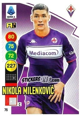 Figurina Nikola Milenkovic - Calciatori 2021-2022. Adrenalyn XL - Panini