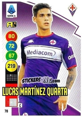Figurina Lucas Martinez Quarta - Calciatori 2021-2022. Adrenalyn XL - Panini
