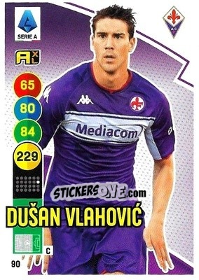 Sticker Dusan Vlahovic - Calciatori 2021-2022. Adrenalyn XL n. 90 - Panini