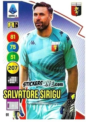 Sticker Salvatore Sirigu - Calciatori 2021-2022. Adrenalyn XL - Panini